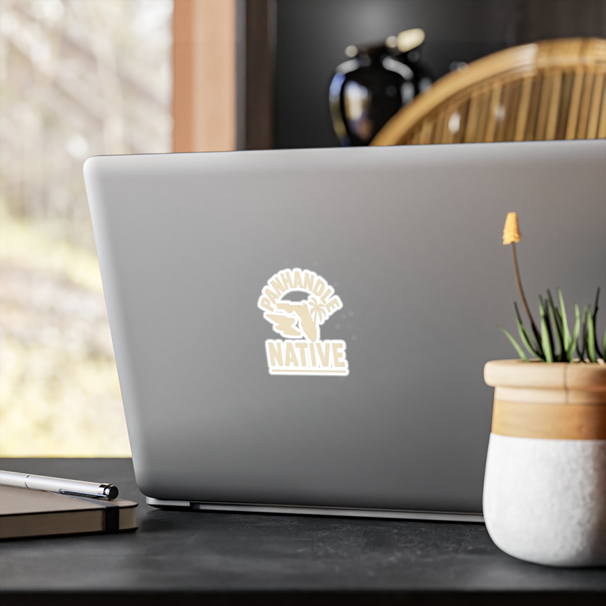 Panhandle Native Kiss-Cut Vinyl Sticker OG Logo in Creme