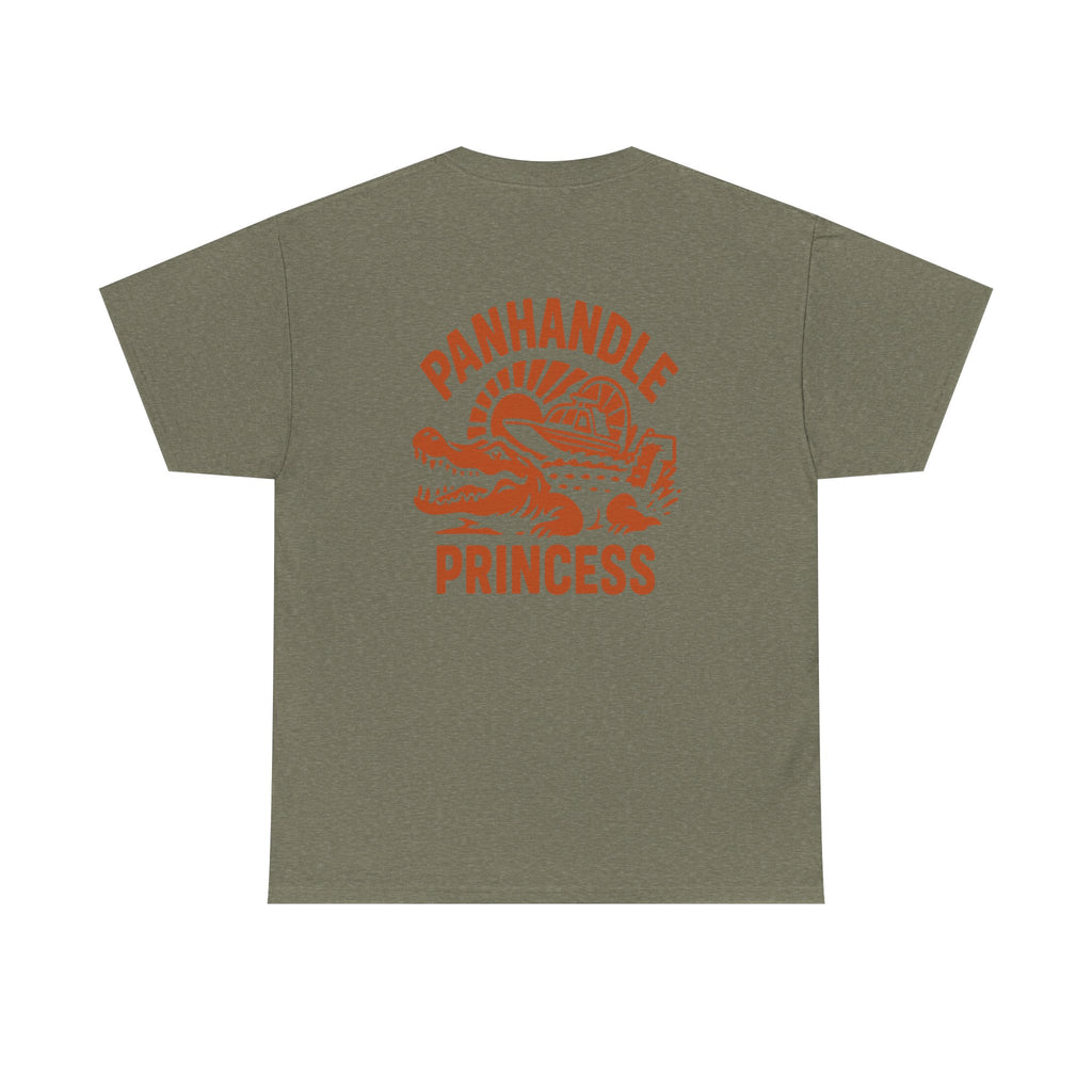 Panhandle Princess Graphic, Front OG Logo in Creme Adult Tee
