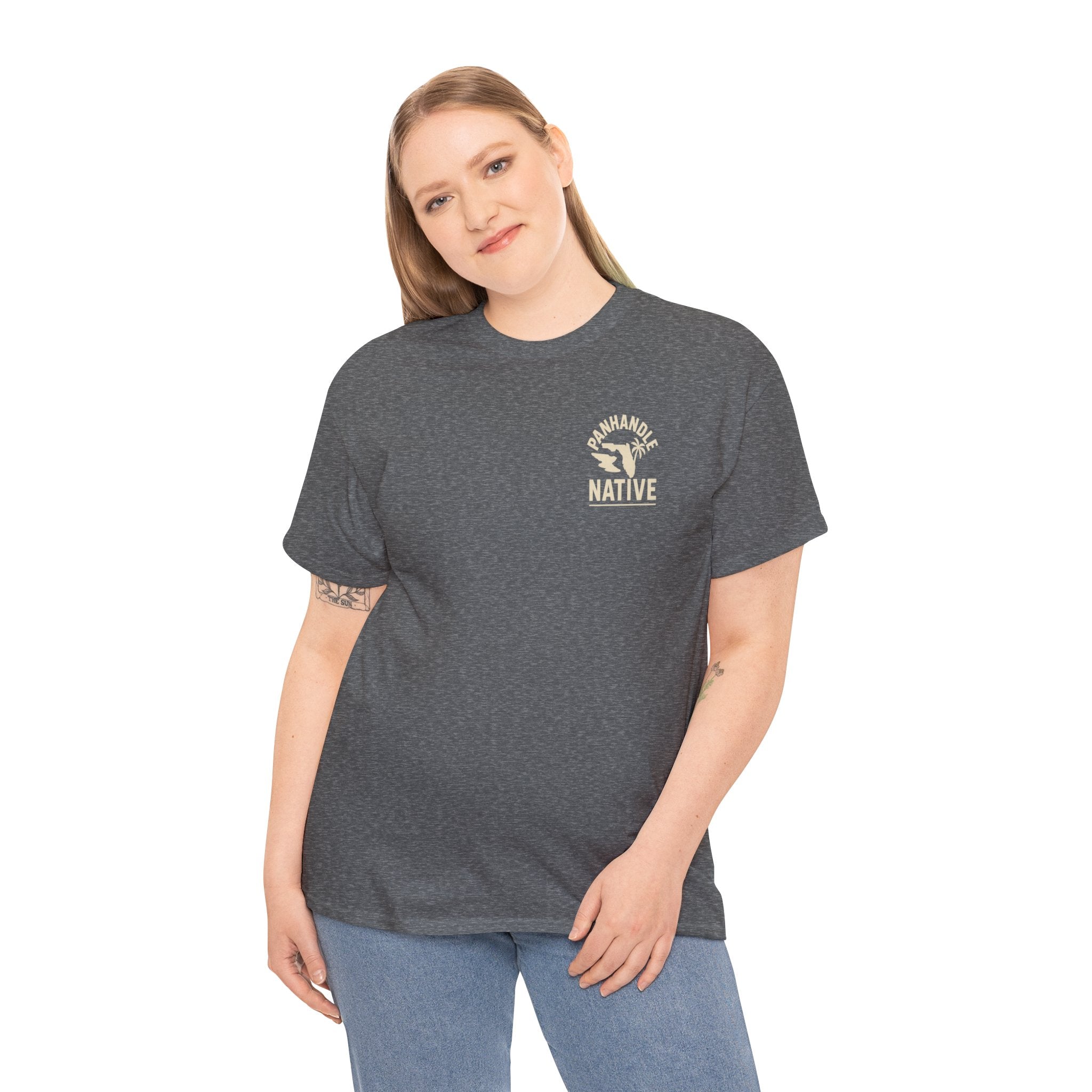 Panhandle Princess Graphic, Front OG Logo in Creme Adult Tee