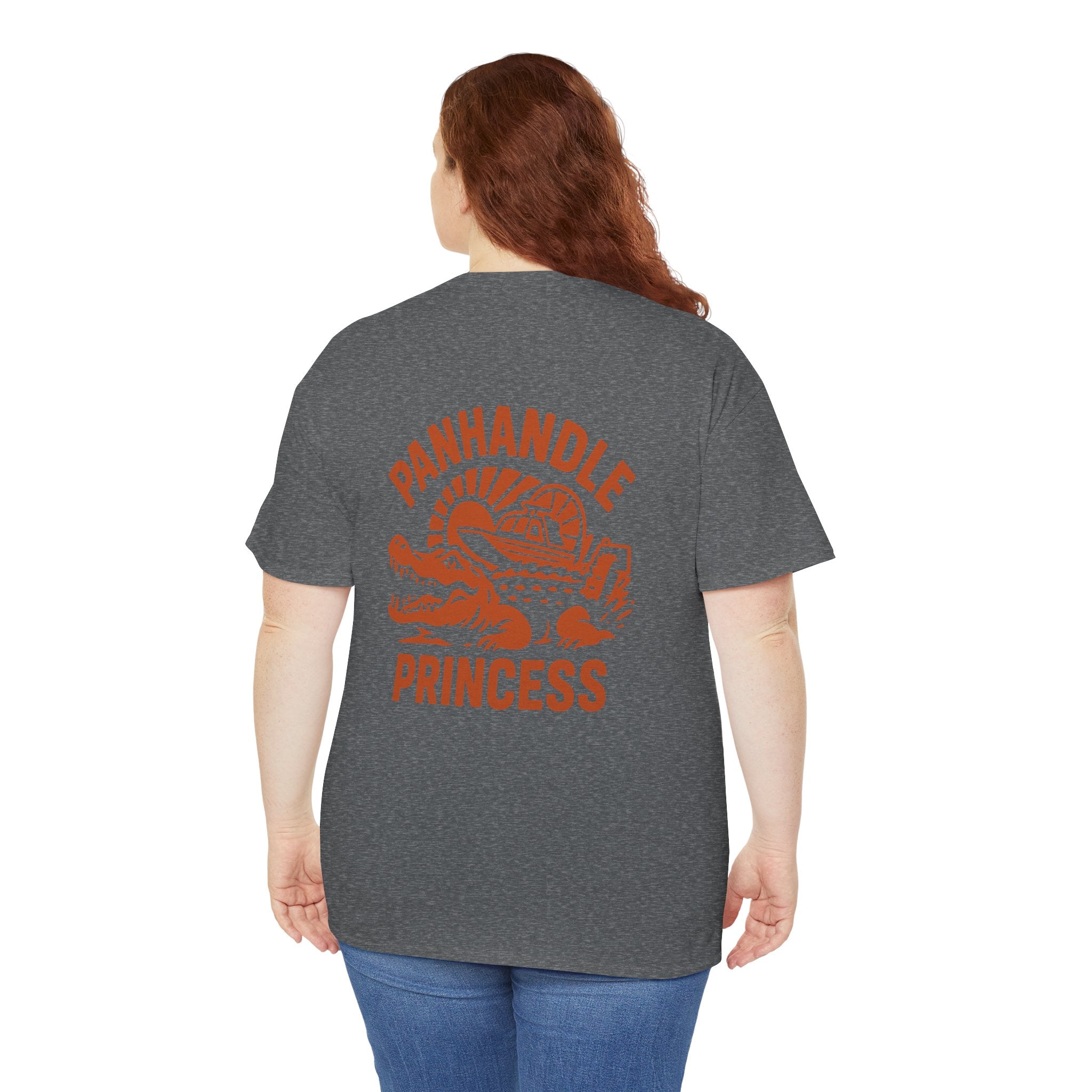 Panhandle Princess Graphic, Front OG Logo in Creme Adult Tee