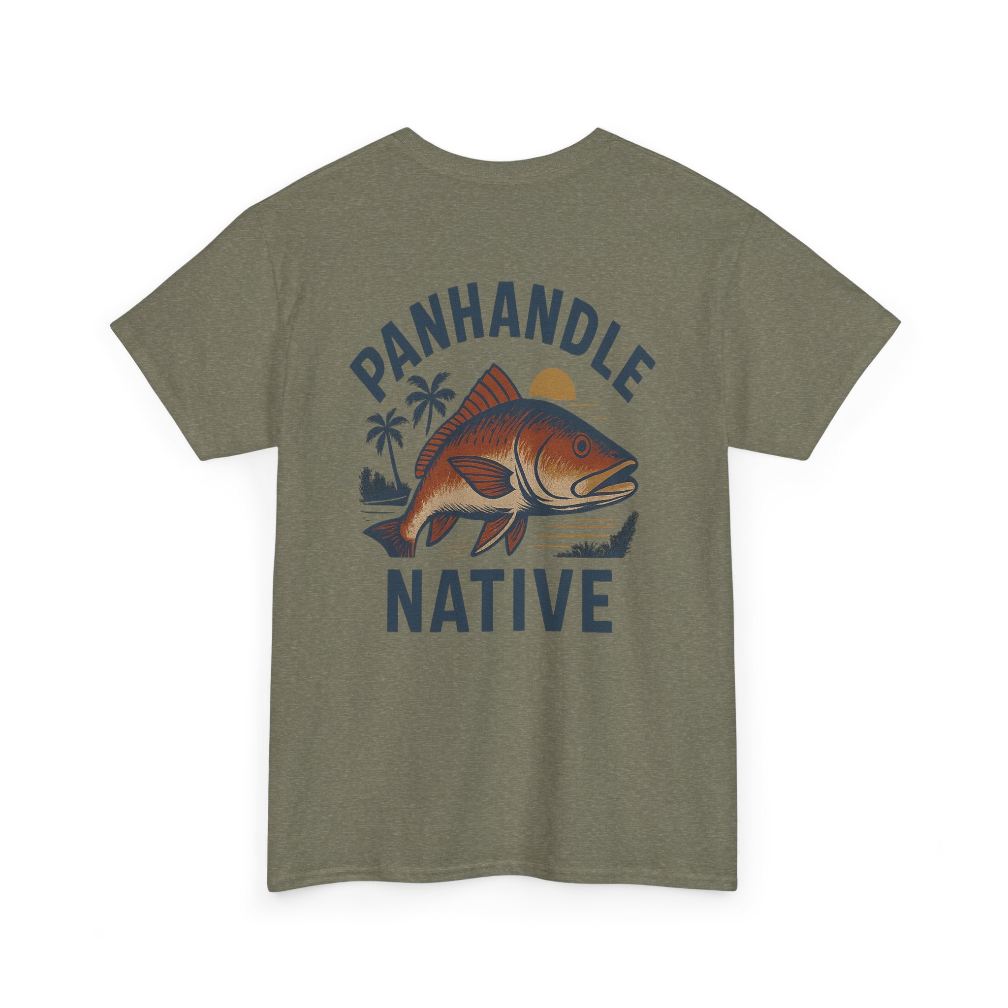 Redfish Graphic, Front OG Logo in Blue Adult Tee