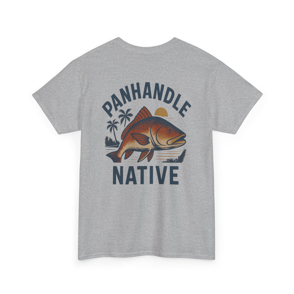 Redfish Graphic,  Front OG Logo in Creme Adult Tee
