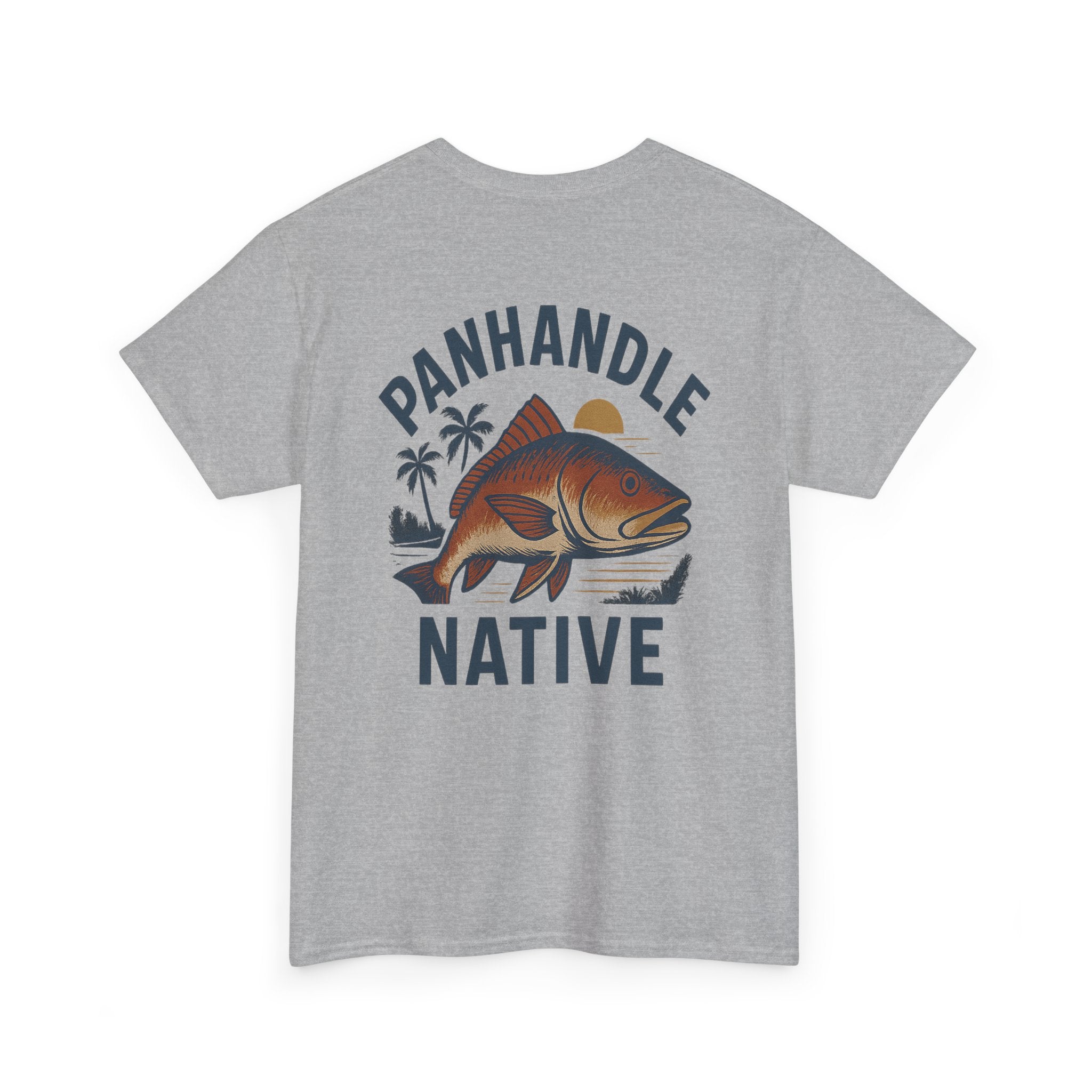 Redfish Graphic,  Front OG Logo in Creme Adult Tee