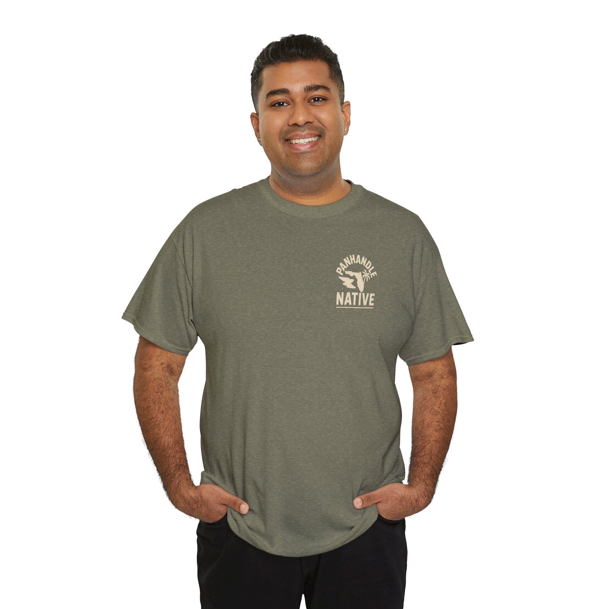 Redfish Graphic,  Front OG Logo in Creme Adult Tee