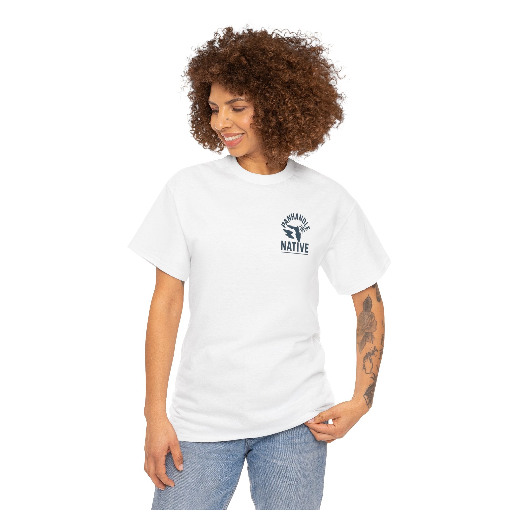 Redfish Graphic, Front OG Logo in Blue Adult Tee