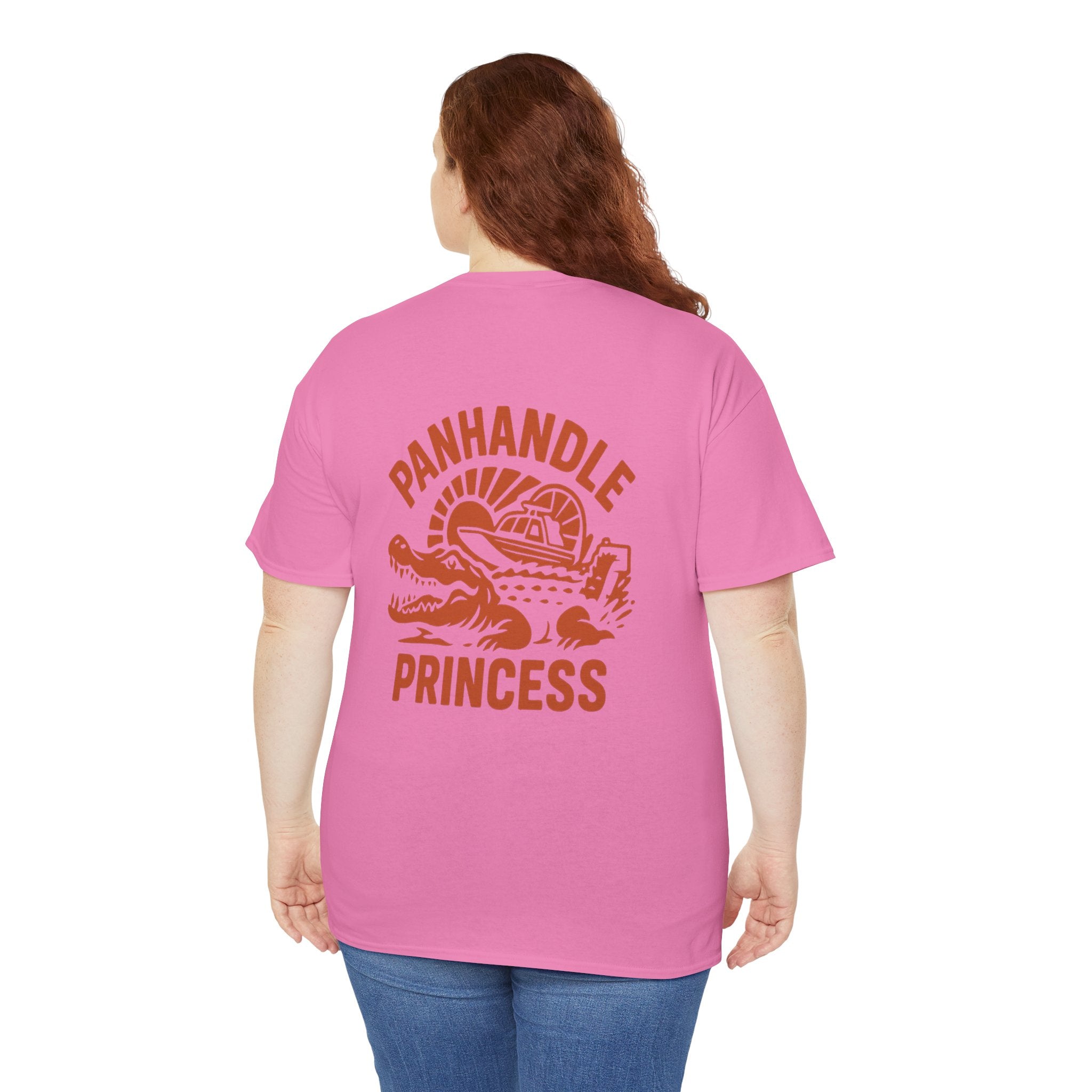 Panhandle Princess Graphic, Front OG Logo in Creme Adult Tee