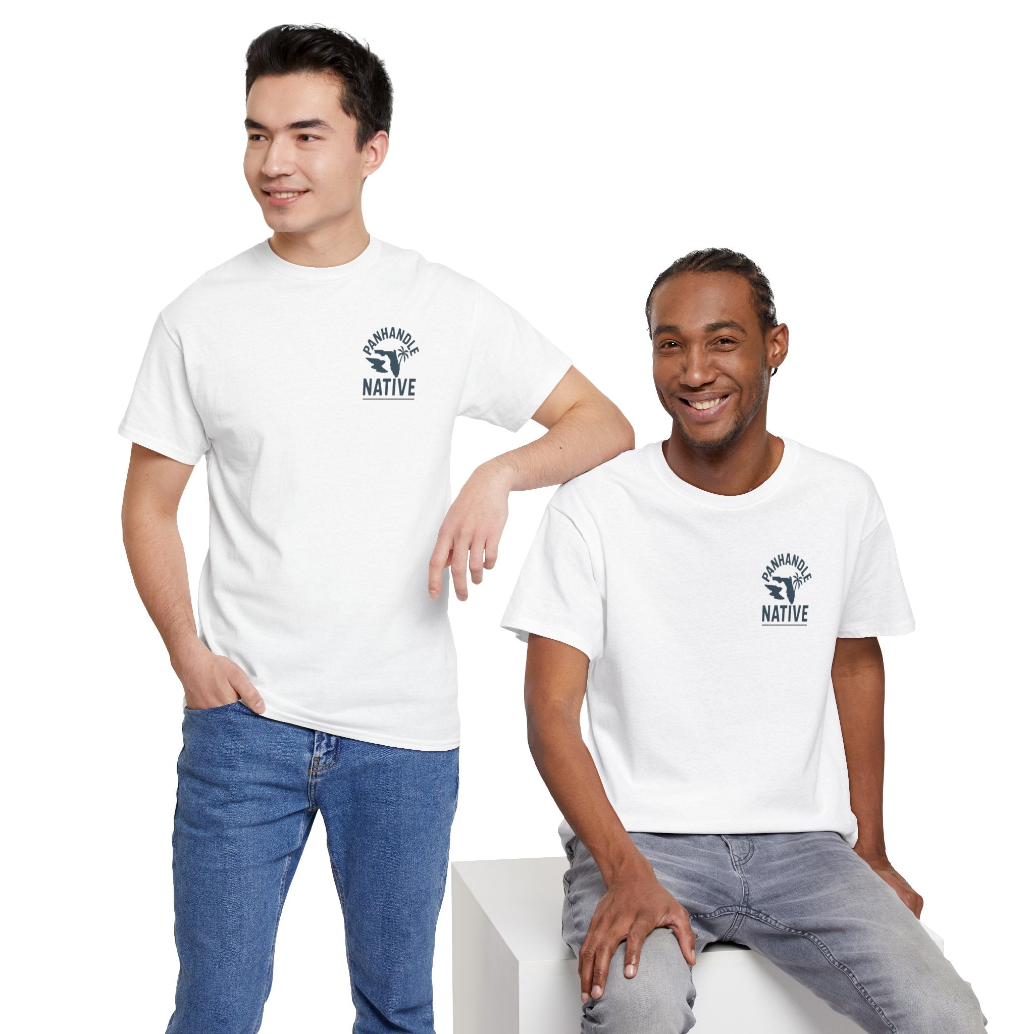 Panhandle Native Original Graphic, Front OG Logo in Creme Adult Tee