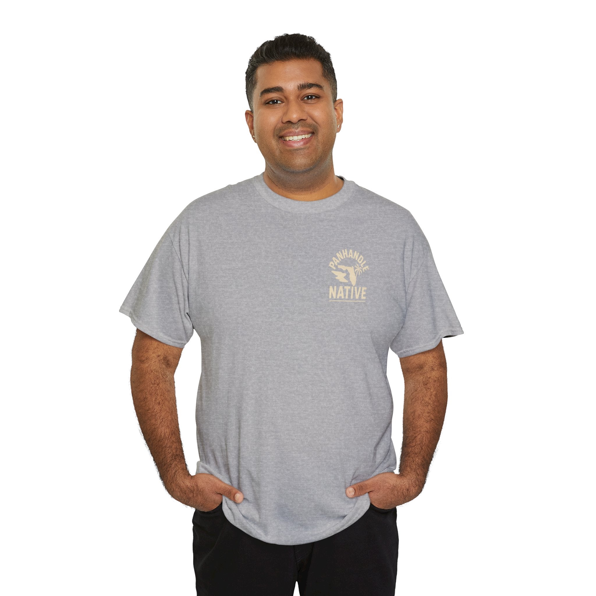 Redfish Graphic,  Front OG Logo in Creme Adult Tee